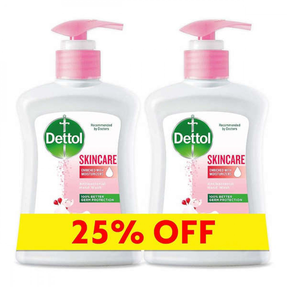 Dettol Anti-bacterial Handwash Skincare 2 x 200ml  Dettol Anti-bacterial Handwash Skincare 2 x 200ml