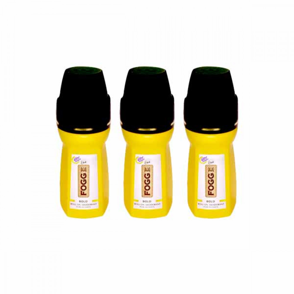 Fogg Deodorant Roll-On Bold For Women 50ml 2 + 1 Free  Fogg Deodorant Roll-On Bold For Women 50ml 2 + 1 Free