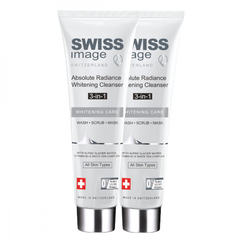Swiss Image Absolute Radiance Whitening Cleanser 3 in 1 2 x 100ml  Swiss Image Absolute Radiance Whitening Cleanser 3 in 1 2 x 100ml