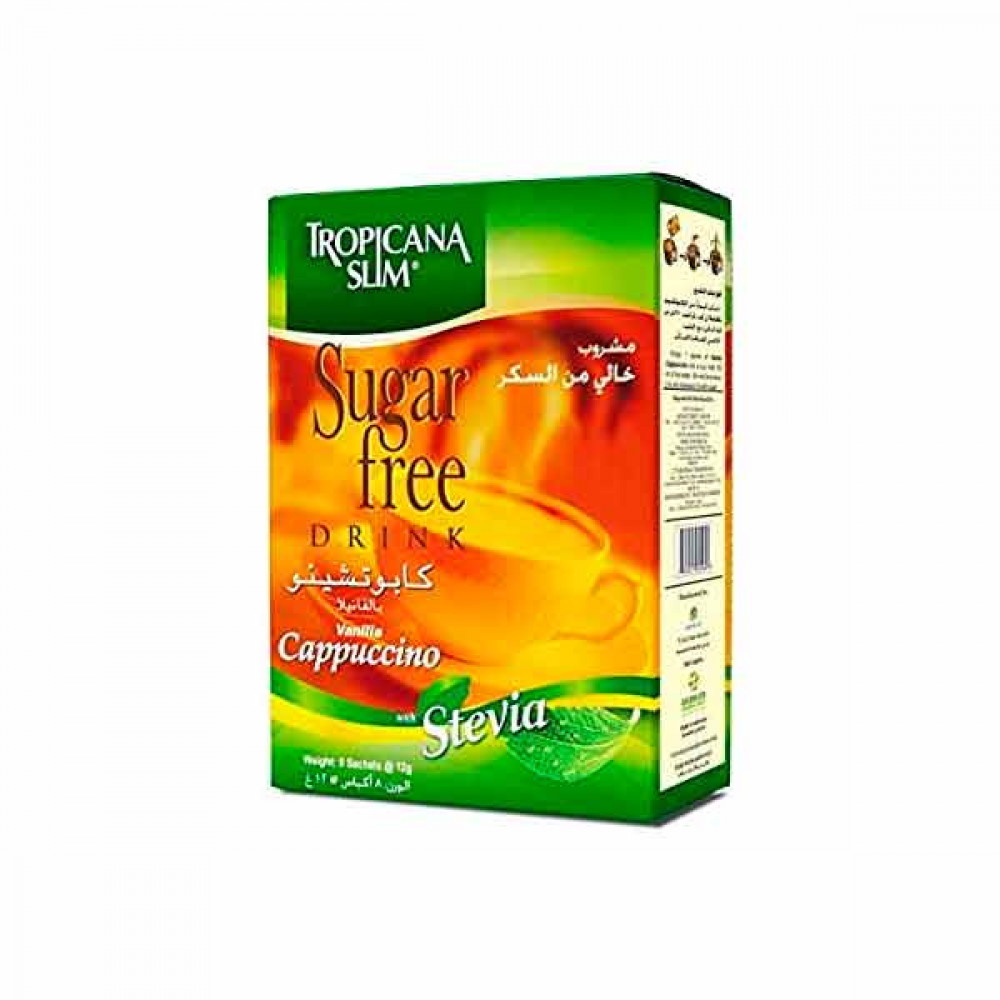 Tropicana Slim Cappuccino Vanila Drink With Stevia 96gm  Tropicana Slim Cappuccino Vanila Drink With Stevia 96gm