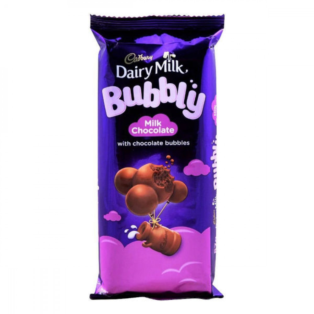 Cadbury Dairy Milk Bubbly Milk Chocolate 85gm  Cadbury Dairy Milk Bubbly Milk Chocolate 85gm