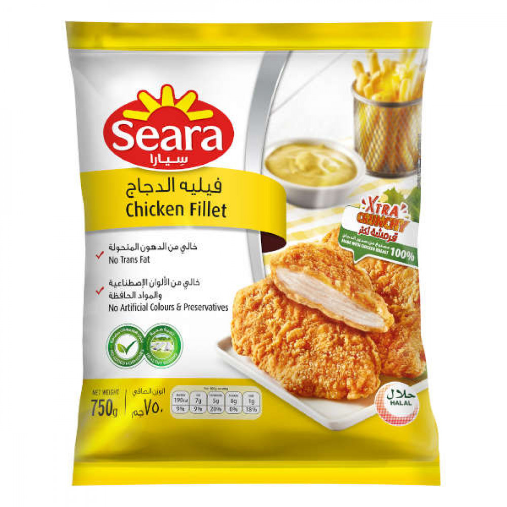 Seara Breaded Chicken Fillet 750gm  Seara Breaded Chicken Fillet 750gm