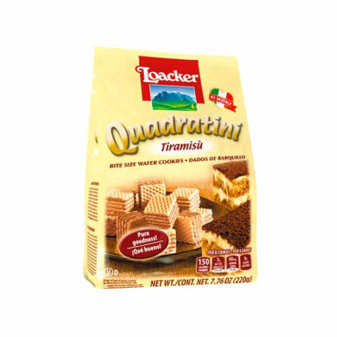 LOACKER QUADRATINI TIRAMISU 220GM 