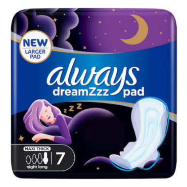 ALWAYS DREAMZZ MAXI THICK NIGHT LONG 7 PADS 