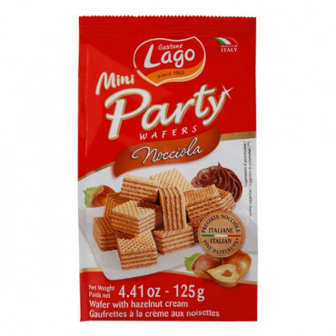 Lago Mini Party Wafers Hazelnut Cream 125gm 