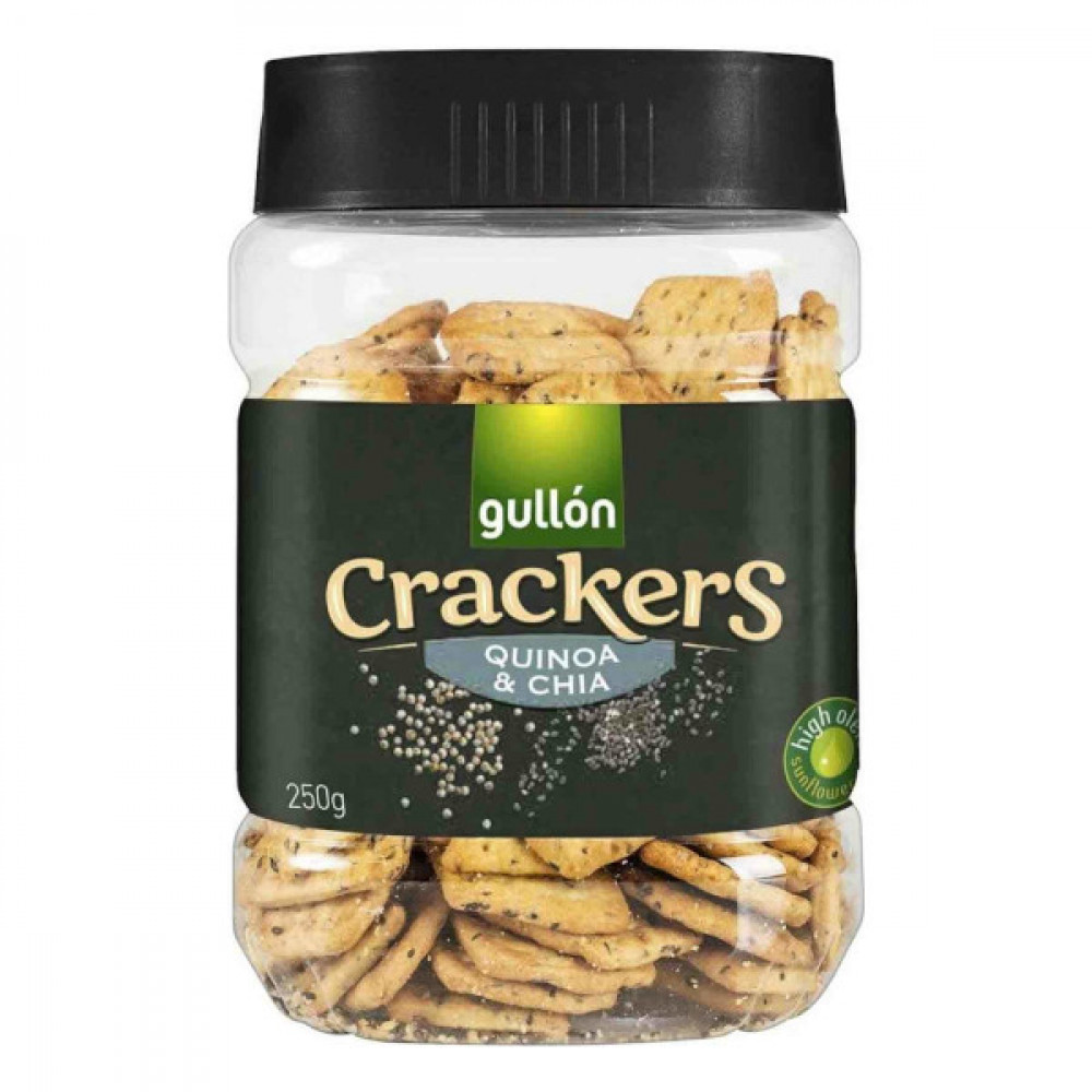 Gullon Crackers Quinoa & Chia 250gm  Gullon Crackers Quinoa & Chia 250gm