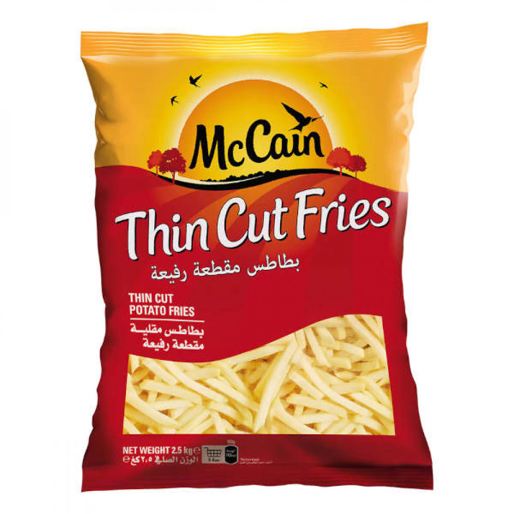 Mccain Thin Cut Potato Fries 2.5Kg  Mccain Thin Cut Potato Fries 2.5Kg