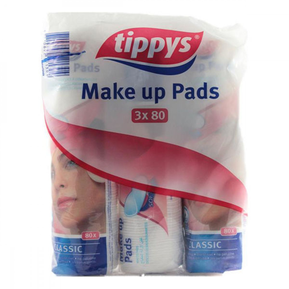 Tippys Make Up Pads 3 x 80 Pads  Tippys Make Up Pads 3 x 80 Pads