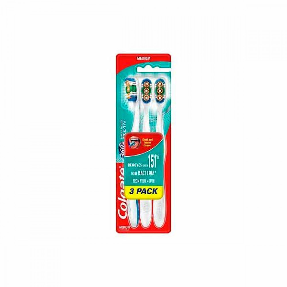 Colgate Tooth Brush 360 Medium 2+1 Free  Colgate Tooth Brush 360 Medium 2+1 Free