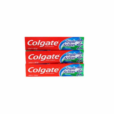COLGATE TRIPLE ACTION TOOTHPASTE 3 X 125ML 
