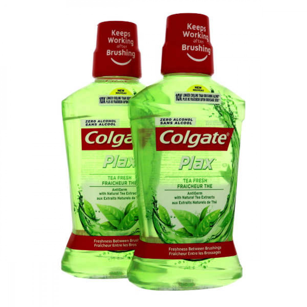 Colgate Plax Mouthwash Tea Fresh 2 x 500ml  Colgate Plax Mouthwash Tea Fresh 2 x 500ml