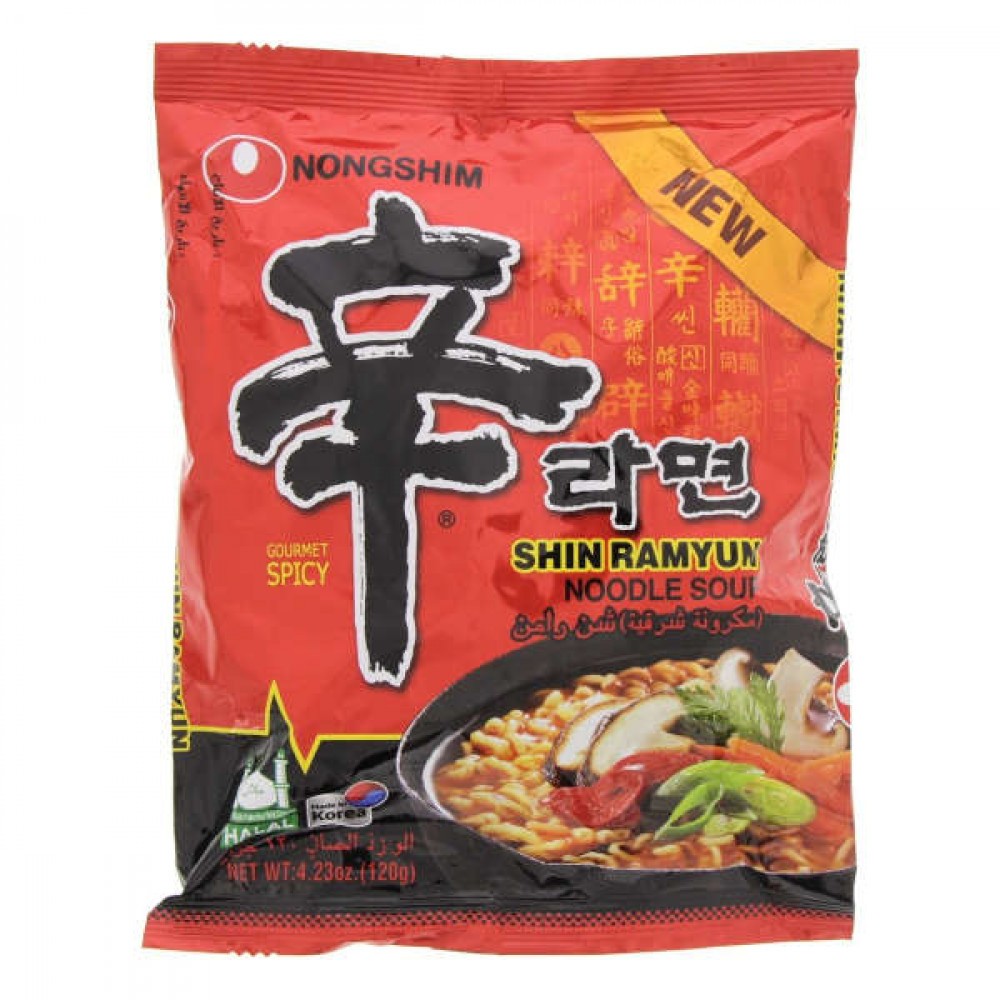 Nongshim Shin Ramayun Noodle Soup Spicy 120gm  Nongshim Shin Ramayun Noodle Soup Spicy 120gm