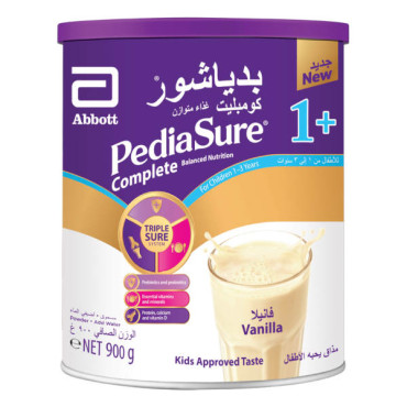 PEDIASURE COMPLETE NUTRITION FORMULA 1+ VANILLA 900GM 