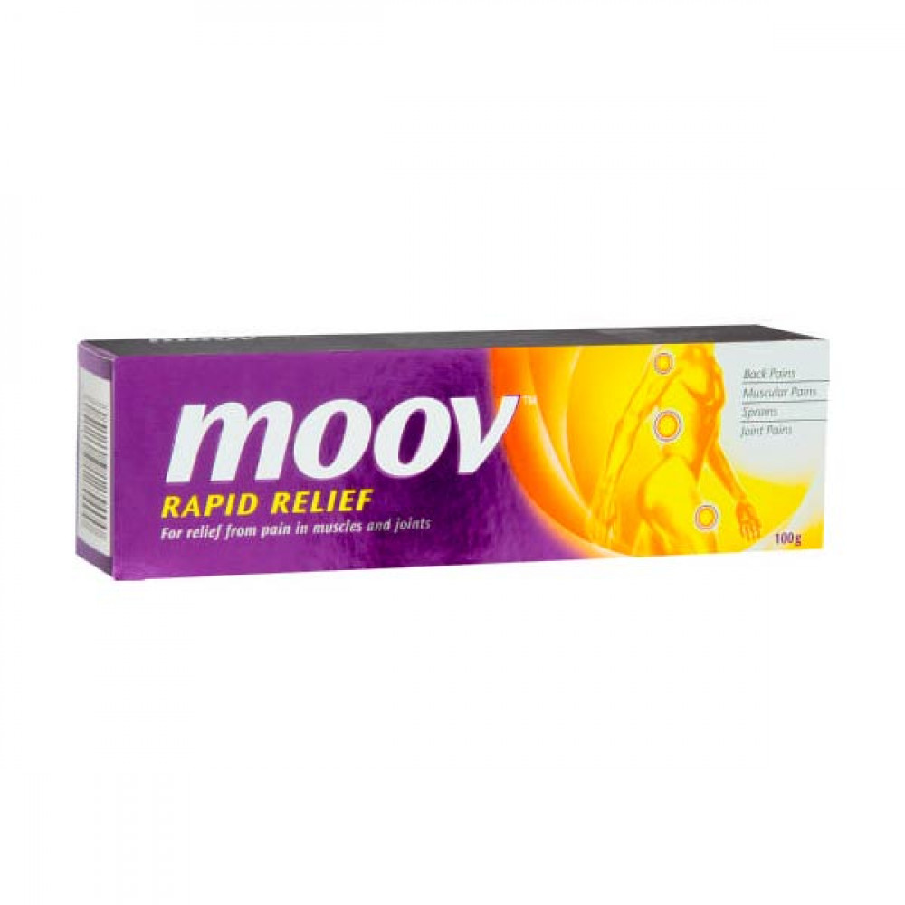 Moov Pain Reliever Ointment Rapid Relief 100gm  Moov Pain Reliever Ointment Rapid Relief 100gm