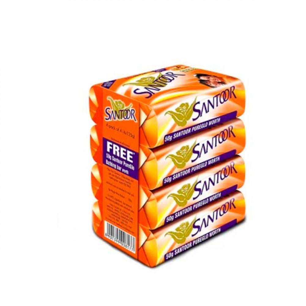 Santoor Soap 3+1Free 125gm 