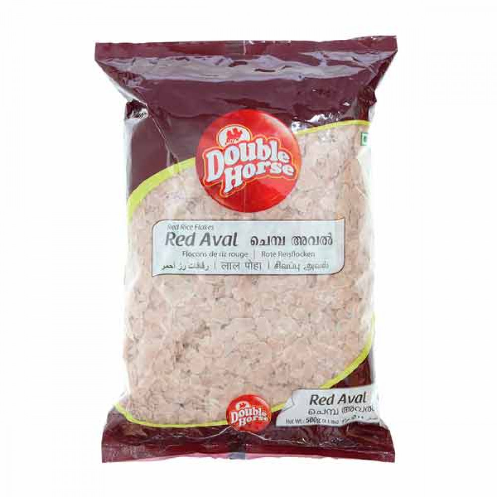 Double Horse Red Rice Flakes Thick 500gm  Double Horse Red Rice Flakes Thick 500gm