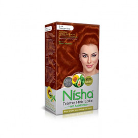 Nisha Creme Hair Color 60Gm + 60Ml Copper Red
