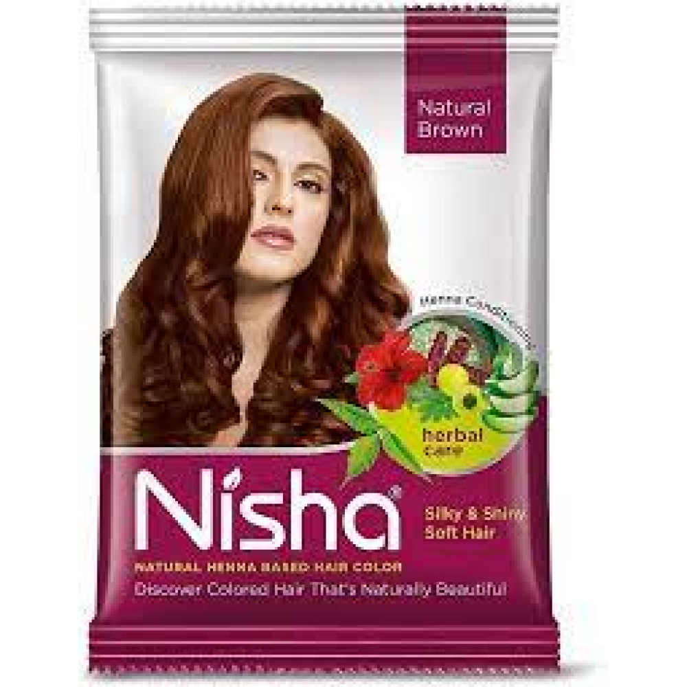 NISHA HENNA BASED HAIR COLOR 15GM BROWN