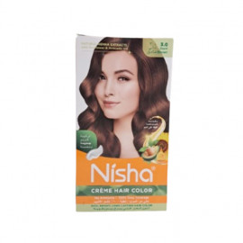 Nisha Creme Hair Color 60Gm + 60Ml Dark Brown