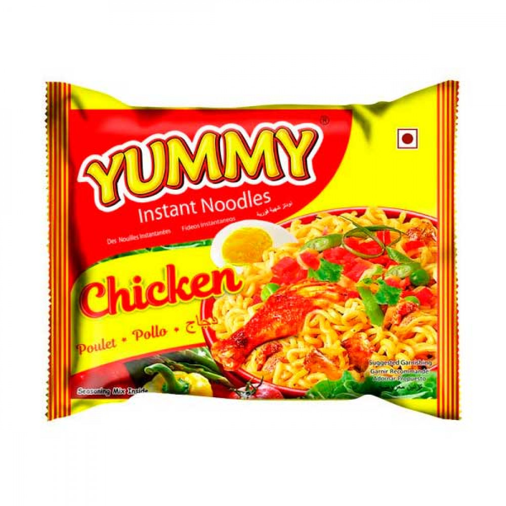 Yummy Instant Noodles Chicken Flavour 65gm  Yummy Instant Noodles Chicken Flavour 65gm