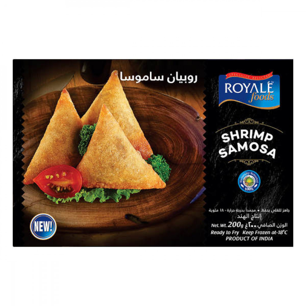 Royale Foods Frozen Shrimp Samosa 200gm  Royale Foods Frozen Shrimp Samosa 200gm