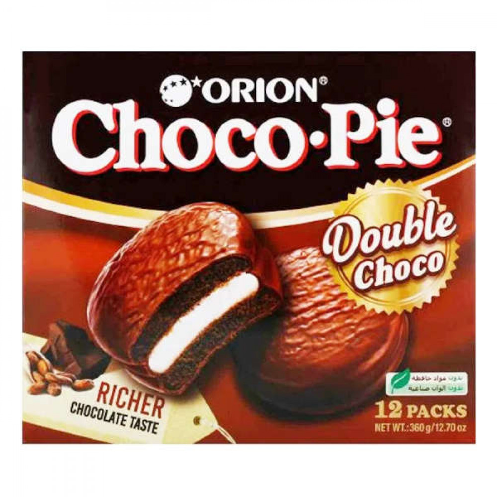 Orion Choco-Pie Double Choco 360gm  Orion Choco-Pie Double Choco 360gm