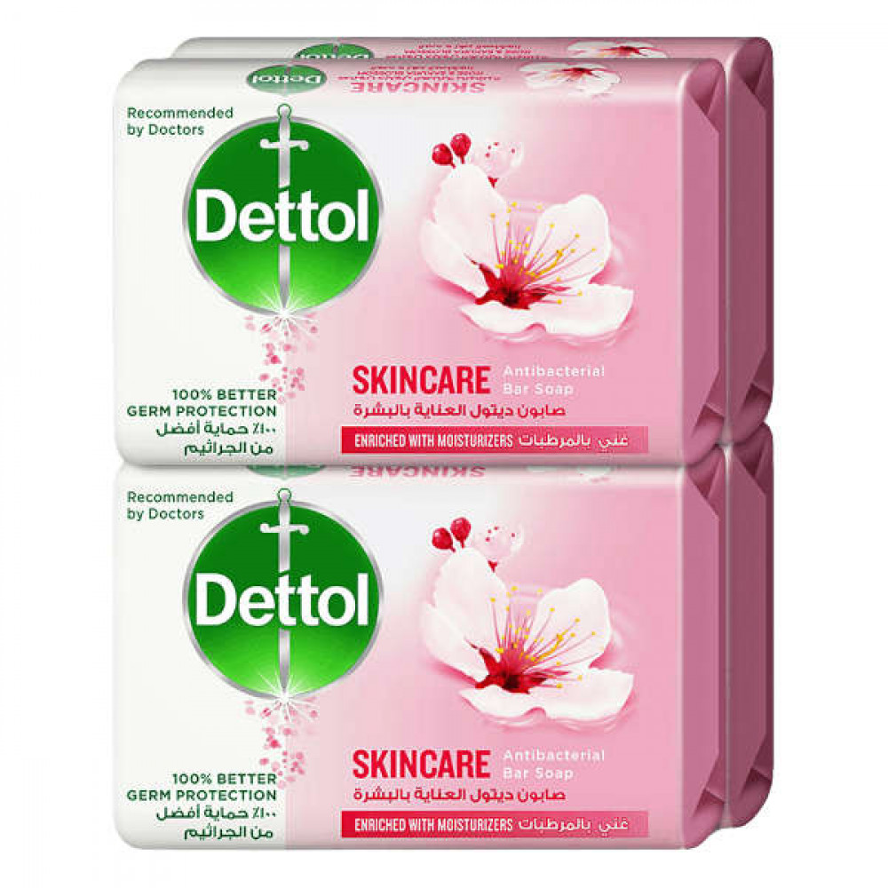 Dettol Antibacterial Skincare Soap 4 x 165gm  Dettol Antibacterial Skincare Soap 4 x 165gm
