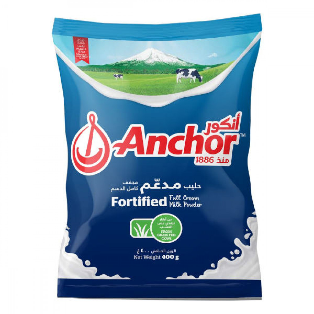 Anchor Fortified Full Cream Milk Powder 400gm  Anchor Fortified Full Cream Milk Powder 400gm