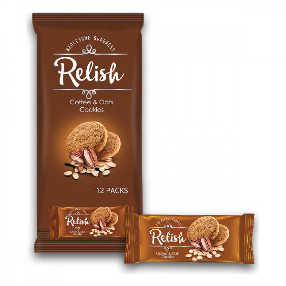 Nabil Relish Coffee & Oats Cookies 12 x 42gm  Nabil Relish Coffee & Oats Cookies 12 x 42gm