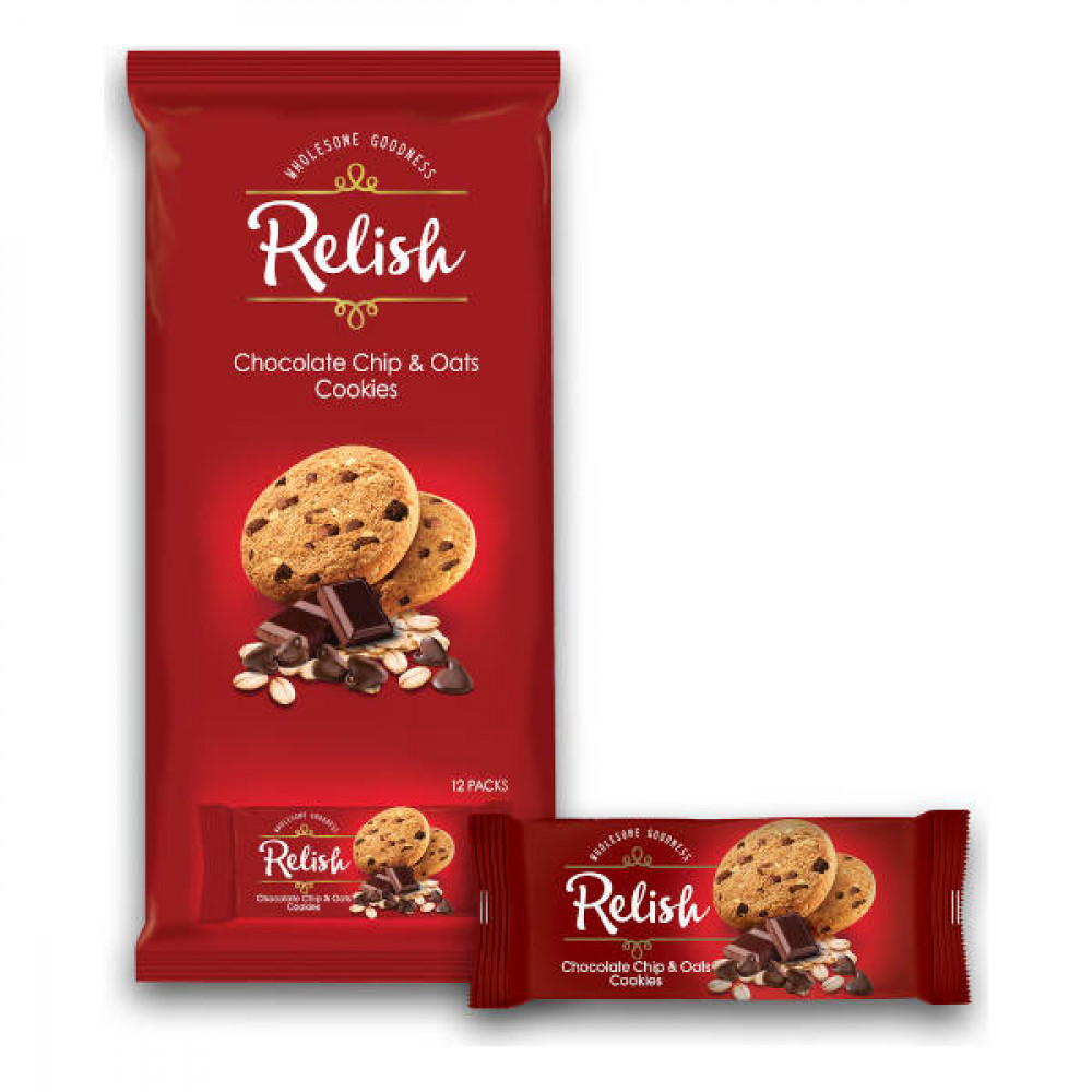 Nabil Relish Chocolate Chips & Oats Cookies 12 x 42gm  Nabil Relish Chocolate Chips & Oats Cookies 12 x 42gm