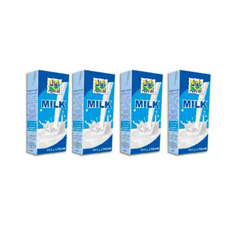Awal Full Cream Long Life Milk 4 x 1Ltr  Awal Full Cream Long Life Milk 4 x 1Ltr